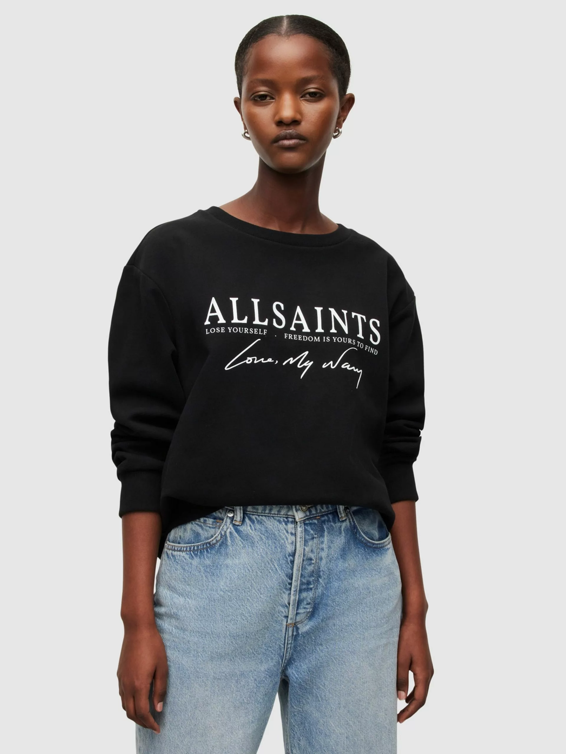 AllSaints Sweats Sweat-shirt RISTA Femme Noir 6 AllSaints Sweats Sweat-shirt RISTA Femme Noir – Image 4