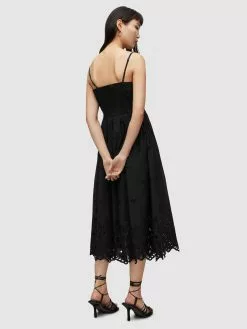 AllSaints Robes Midi Robe WHITLEY Femme Noir -AllSaints Magasin D'usine 0031feacb72cbfa81b4bdda031c6d01f