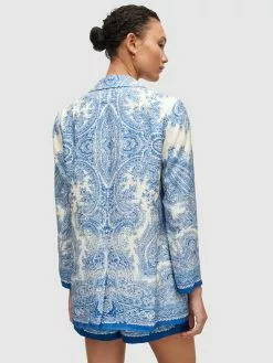 AllSaints Blazers Longs Blazer ALEIDA RAFAELA Femme Bleu / Bleu Ciel -AllSaints Magasin D'usine 038a102ab480f6892218e9e728c8ff3b