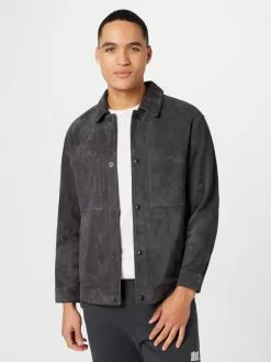 AllSaints Chemises Décontractées Coupe Regular Chemise EMLEY Homme Gris Foncé -AllSaints Magasin D'usine 0e08ff28245cf0253136ede4001b1097