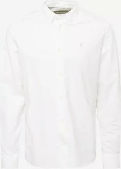 AllSaints Chemises Décontractées Coupe Regular Chemise HERMOSA Homme Blanc