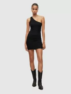 AllSaints Robes En Jersey Robe STEF Femme Noir -AllSaints Magasin D'usine 10fe37121de23e1f3c9703419f73d4ae