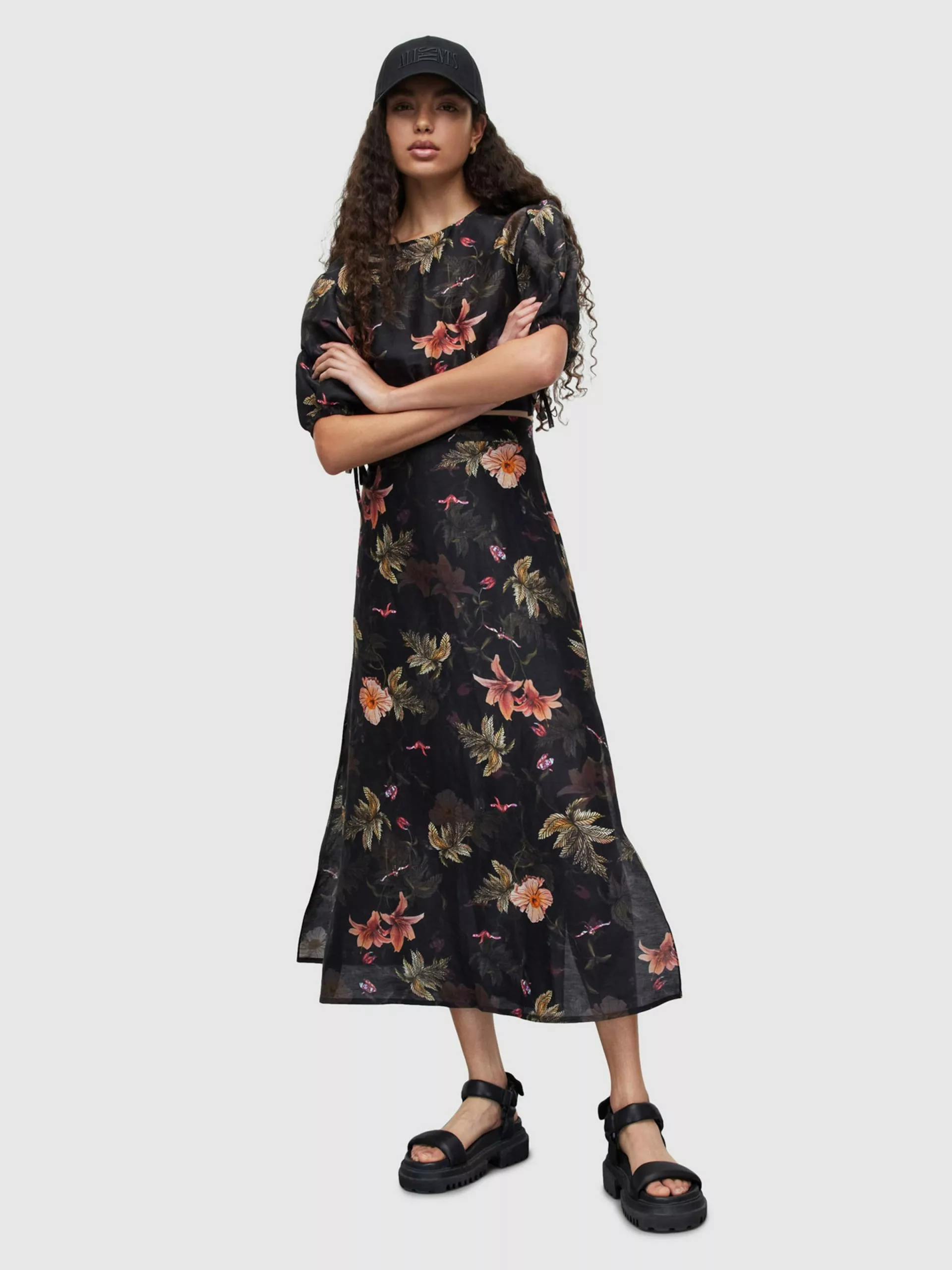 AllSaints Jupes Midi Jupe ASTA Femme Noir 8 AllSaints Jupes Midi Jupe ASTA Femme Noir – Image 6