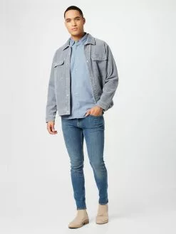 AllSaints Chemises Décontractées Coupe Regular Chemise HERMOSA Homme Bleu Clair -AllSaints Magasin D'usine 15ad111125c9b1501af8477cf985dce6