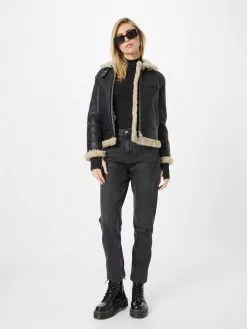 AllSaints Vestes En Cuir Veste Mi-saison LOREL Femme Noir -AllSaints Magasin D'usine 1f1b0d8f504f083786142da754312d38