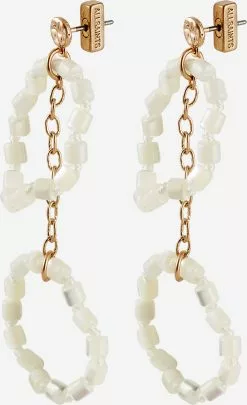 AllSaints Clous Doreille Boucles Doreilles Femme Blanc Perle
