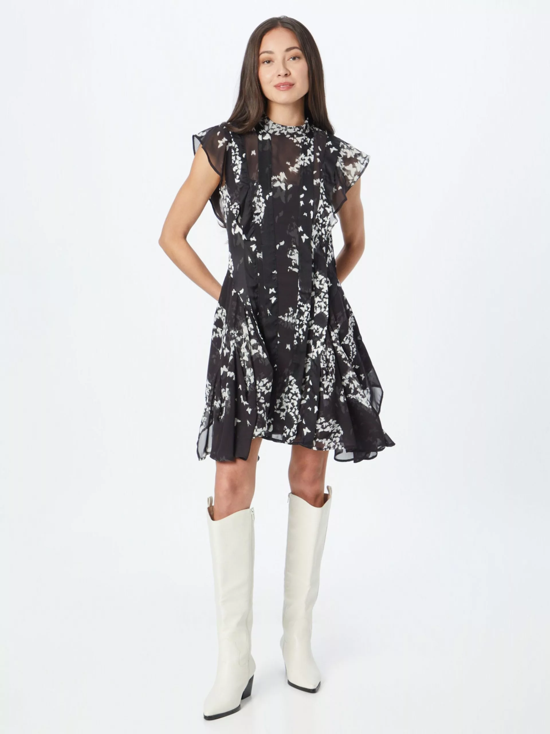 AllSaints Mini-robes Robe FLEUR ORSINO Femme Noir 5 AllSaints Mini-robes Robe FLEUR ORSINO Femme Noir – Image 3