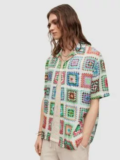 AllSaints Chemises Décontractées Coupe Regular Chemise TUNIS Homme Blanc -AllSaints Magasin D'usine 2280b0a245febad308c564a4765acd1b