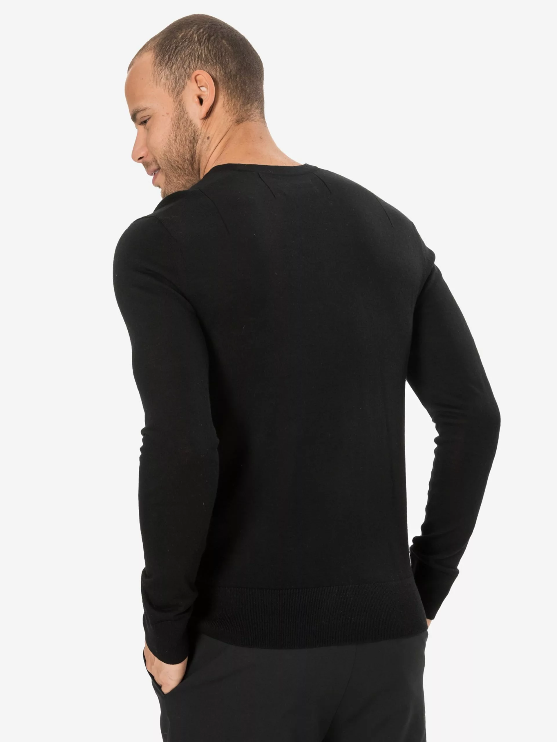 AllSaints Pulls à Col Rond Pull-over Homme Noir 6 AllSaints Pulls à Col Rond Pull-over Homme Noir – Image 4