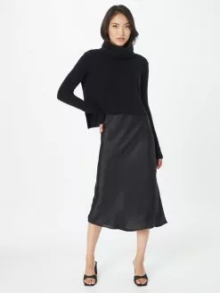 AllSaints Robes Midi Robe TIERNY Femme Noir -AllSaints Magasin D'usine 2bc29b80c4eb7aecec21e1c9b0267080