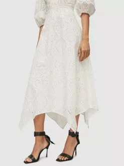 AllSaints Robes Longues Robe CAMILA Femme Blanc Cassé -AllSaints Magasin D'usine 2e37f9e7f4d13ba409ec36d1d381a4bd