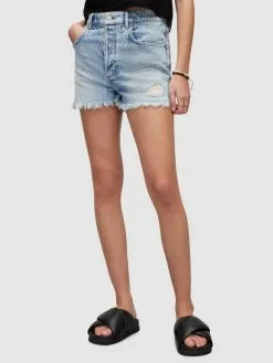 AllSaints Shorts En Jean Regular Jean LIBBY Femme Bleu Clair -AllSaints Magasin D'usine 2e6ed8f9d2c7e250a97709a0aae532c0