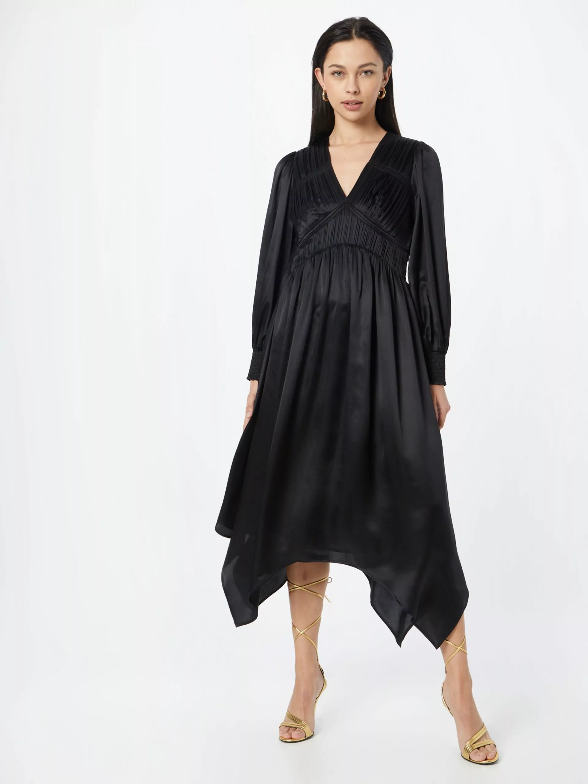 AllSaints Robes Midi Robe ESTELLE Femme Noir 5 AllSaints Robes Midi Robe ESTELLE Femme Noir – Image 3