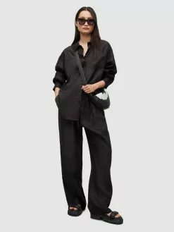 AllSaints Chemisiers Chemisier INEZ Femme Noir -AllSaints Magasin D'usine 364249b2dd206a4f0e9dda8c66c4cda3