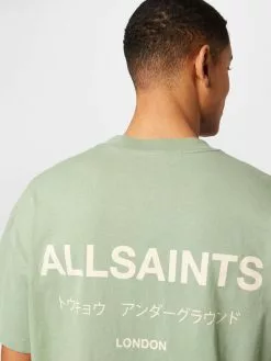AllSaints T-shirts T-Shirt UNDERGROUND Homme Vert Pastel -AllSaints Magasin D'usine 3994cc0aac564dfdfb7ef2273b5b8642