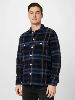 AllSaints Chemises à Carreaux Coupe Regular Chemise VOSS Homme Bleu / Noir -AllSaints Magasin D'usine 3e15b3b22a0f54fd79b80028643cdd0a