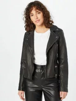 AllSaints Vestes En Cuir Veste Mi-saison Femme Noir -AllSaints Magasin D'usine 3f9fa6f62d4b250b1497e52999a50b7d