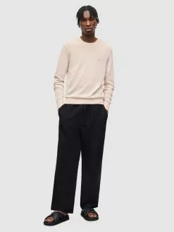 AllSaints Pulls à Col Rond Pull-over Homme Crème -AllSaints Magasin D'usine 409af7289d975ea22df4766f4c16c140