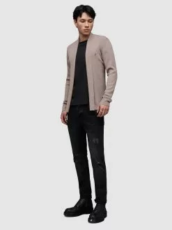 AllSaints Gilets Vestes En Maille Homme Noisette -AllSaints Magasin D'usine 414d5e14f54d3c5047711bace668abee