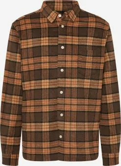 AllSaints Chemises à Carreaux Coupe Regular Chemise VALDALE Homme Marron / Caramel / Noisette