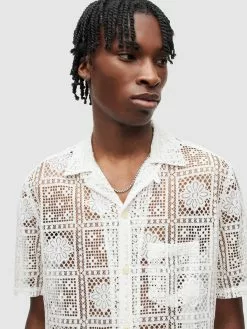 AllSaints Chemises Décontractées Coupe Regular Chemise LONGA Homme Blanc -AllSaints Magasin D'usine 4830446a75d23897d21ebc600af70aad