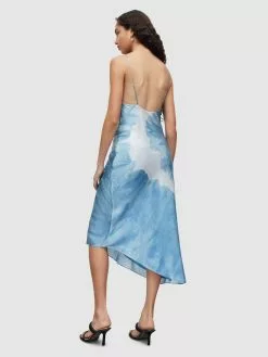 AllSaints Robes Midi Robe ALEXIA MARIANA Femme Bleu -AllSaints Magasin D'usine 498978bc444238cacb1558eedabb3e7d