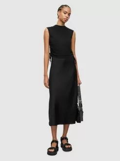 AllSaints Crop Tops Haut BETA Femme Noir -AllSaints Magasin D'usine 4c84cac018867efba423d319d34ec662