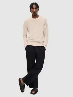 AllSaints Pulls à Col Rond Pull-over Homme Crème -AllSaints Magasin D'usine 4d343d17ad64414ea8d7d52e09cf0a3e