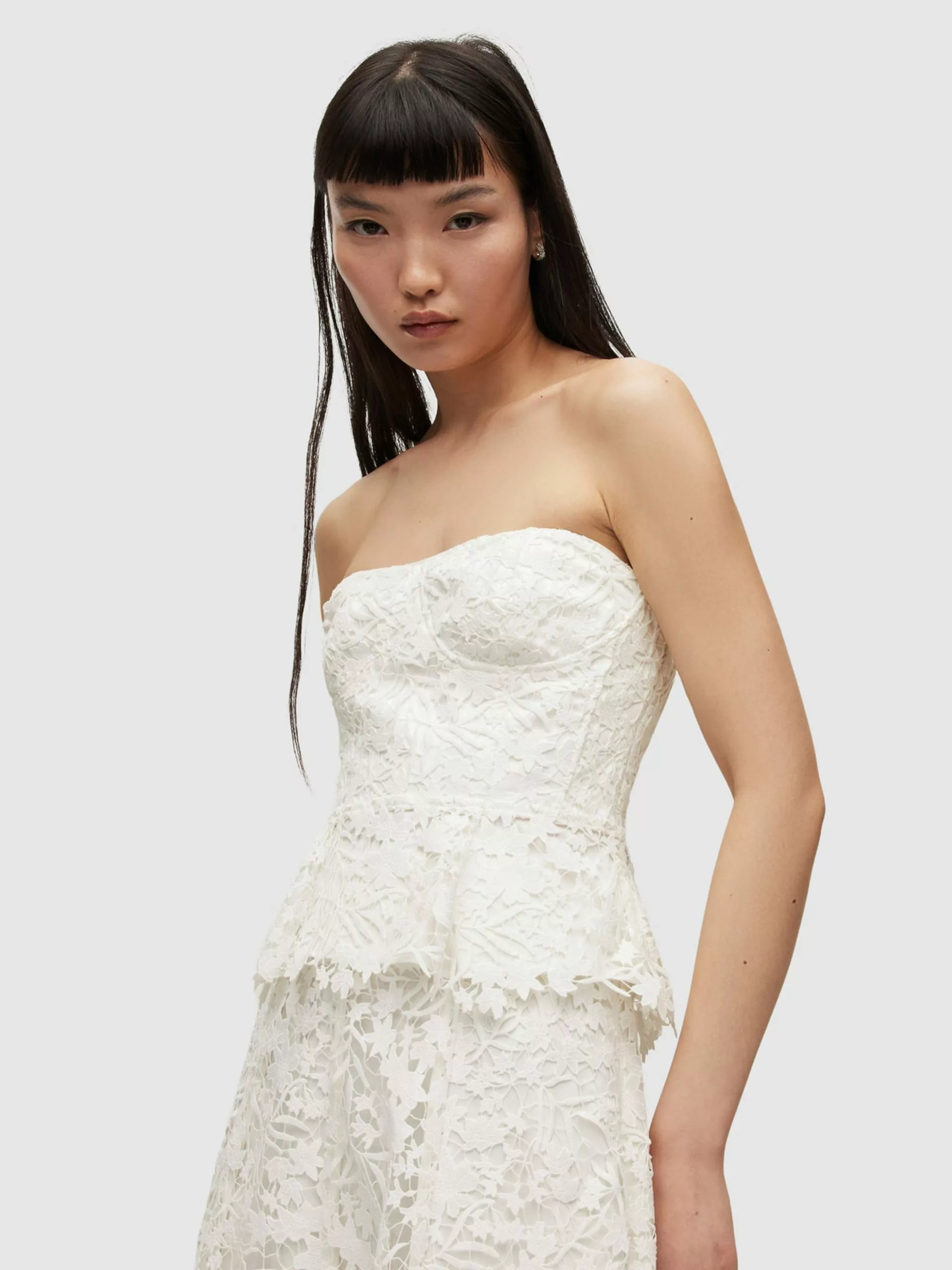 AllSaints Blouses Chemisier SIENNA Femme Blanc 5 AllSaints Blouses Chemisier SIENNA Femme Blanc – Image 3