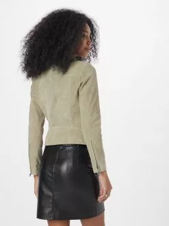 AllSaints Vestes En Cuir Veste Mi-saison Femme Kaki -AllSaints Magasin D'usine 5209c49617548acfab2da491a7806b34