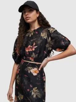 AllSaints Blouses à Manches Courtes Chemisier Femme Noir -AllSaints Magasin D'usine 5852f7390f131382dc09e5493c06d24b