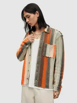 AllSaints Gilets Vestes En Maille Homme écru -AllSaints Magasin D'usine 5a7e584d1a33869235b8b4b0358c3a3b