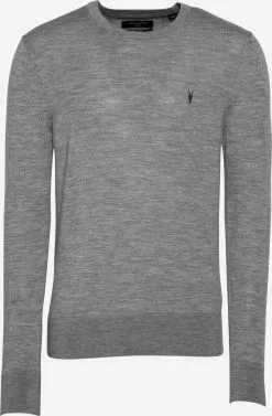AllSaints Pulls à Col Rond Pull-over Homme Gris Chiné