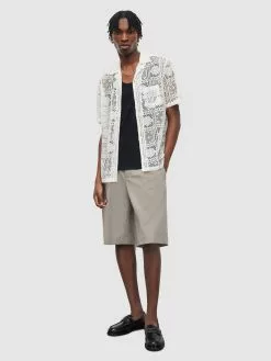 AllSaints Chemises Décontractées Coupe Regular Chemise LONGA Homme Blanc -AllSaints Magasin D'usine 5ba2d47fb1487a8979fdd52d889f28ee