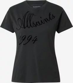 AllSaints T-shirts T-shirt GRACE Femme Noir / Noir Chiné