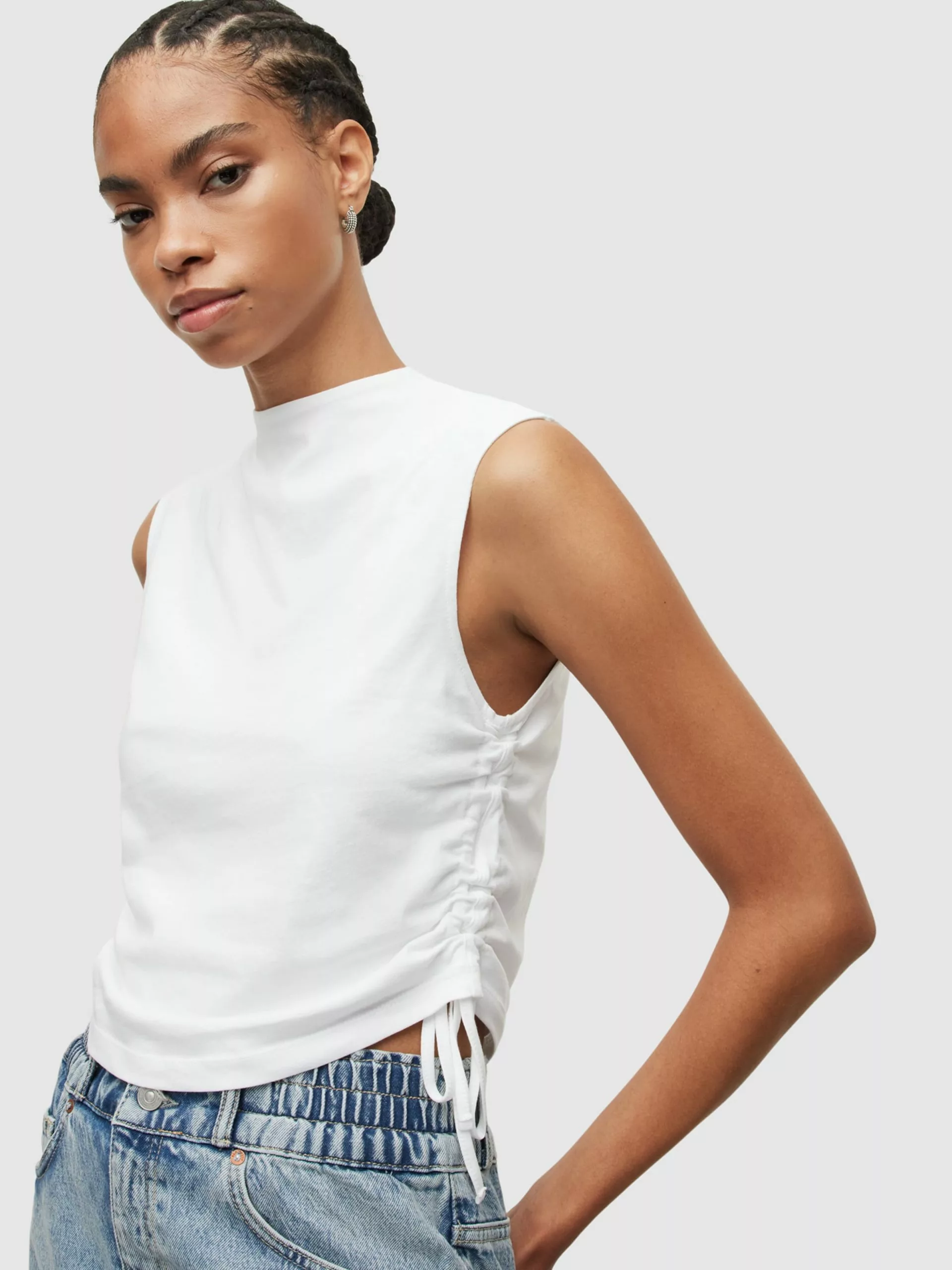 AllSaints Crop Tops Haut BETA Femme Blanc 8 AllSaints Crop Tops Haut BETA Femme Blanc – Image 6