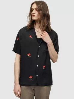 AllSaints Chemises Décontractées Coupe Regular Chemise Homme Noir -AllSaints Magasin D'usine 5d286af9b85a5ff8e8fe74bac9594abb