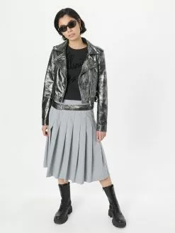 AllSaints T-shirts T-shirt GRACE Femme Noir / Noir Chiné -AllSaints Magasin D'usine 5e507c61061ee474fb940f9492821b9c