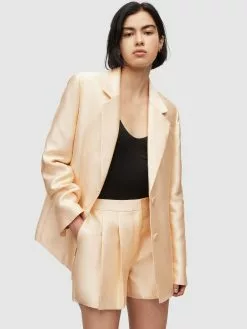 AllSaints Blazers Classiques Blazer LONDON Femme Or -AllSaints Magasin D'usine 63cb66cdcffcd6c7147c74384af0e6ed