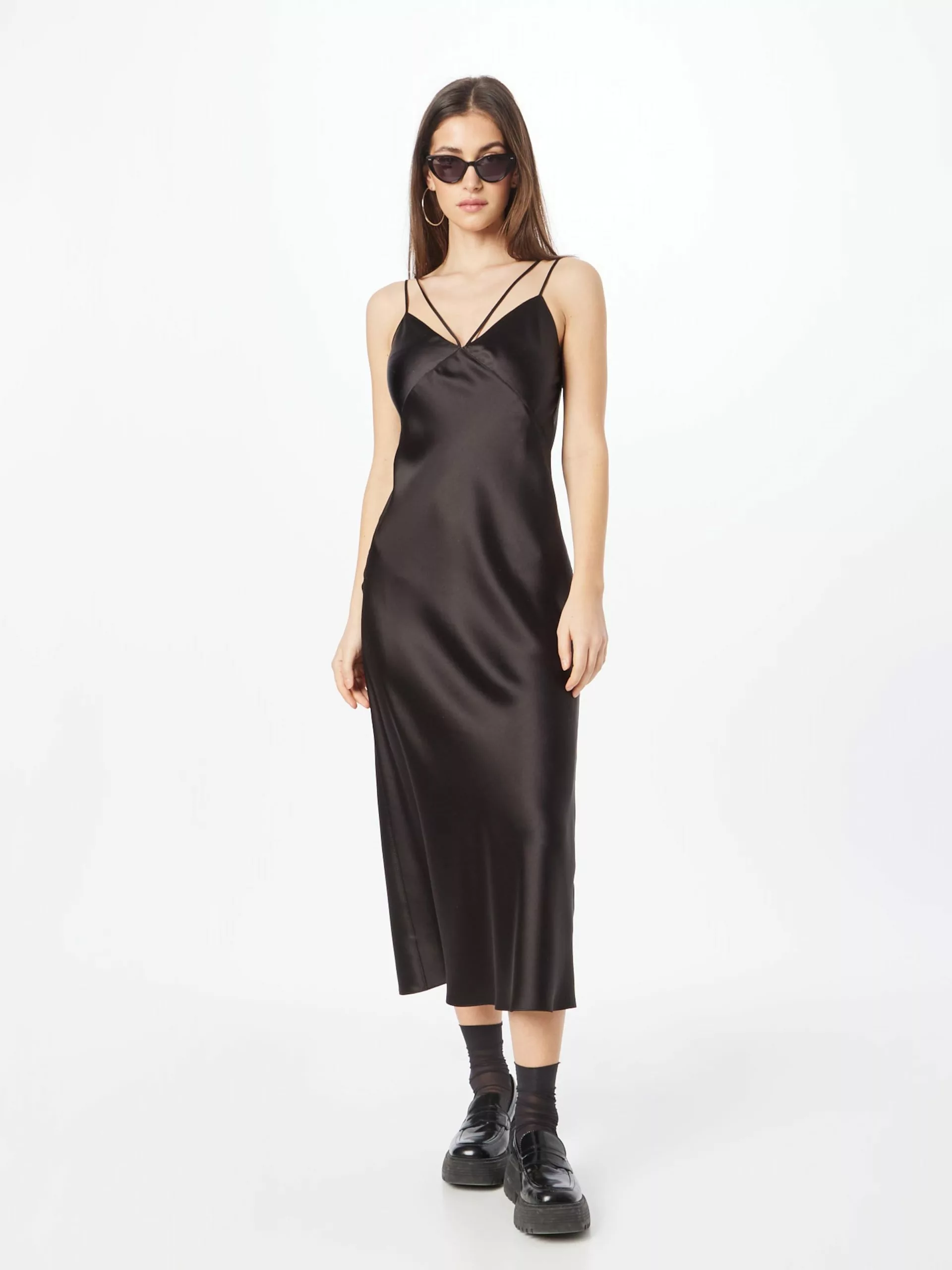 AllSaints Robes Midi Robe SASSI Femme Noir 7 AllSaints Robes Midi Robe SASSI Femme Noir – Image 5