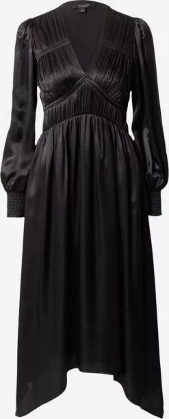 AllSaints Robes Midi Robe ESTELLE Femme Noir