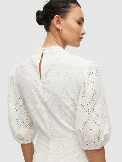 AllSaints Robes Longues Robe CAMILA Femme Blanc Cassé -AllSaints Magasin D'usine 67f1129cb8eeda2cdcb458a18f3d88d9