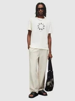AllSaints T-shirts T-Shirt VALENCE Homme Blanc Cassé -AllSaints Magasin D'usine 68794a25a238606183360604af14f548