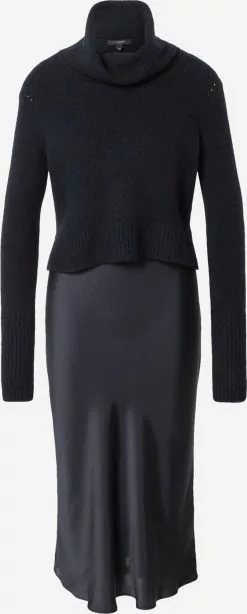 AllSaints Robes Midi Robe TIERNY Femme Noir