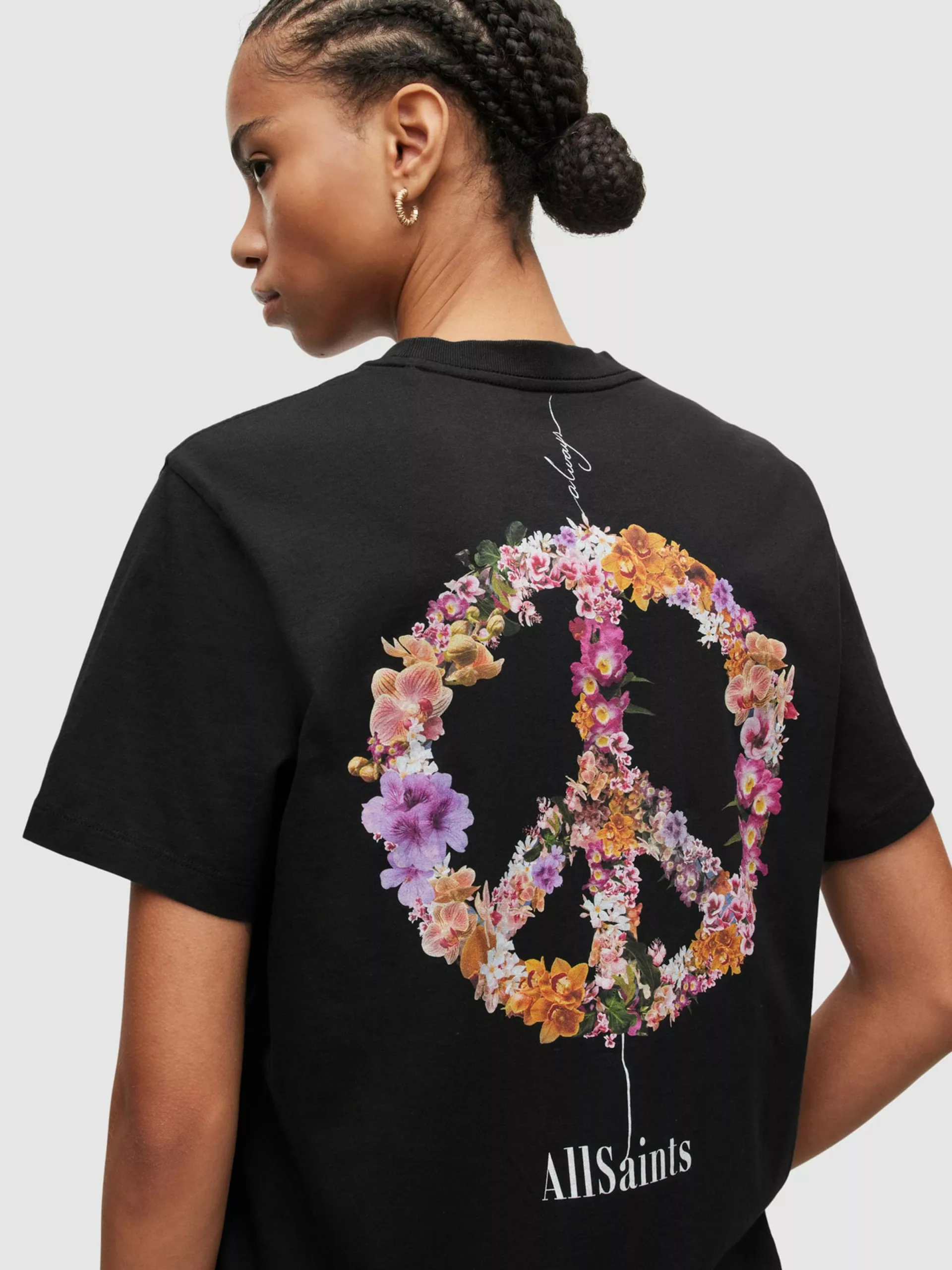 AllSaints T-shirts T-shirt SERENI Femme Noir 4 AllSaints T-shirts T-shirt SERENI Femme Noir – Image 2