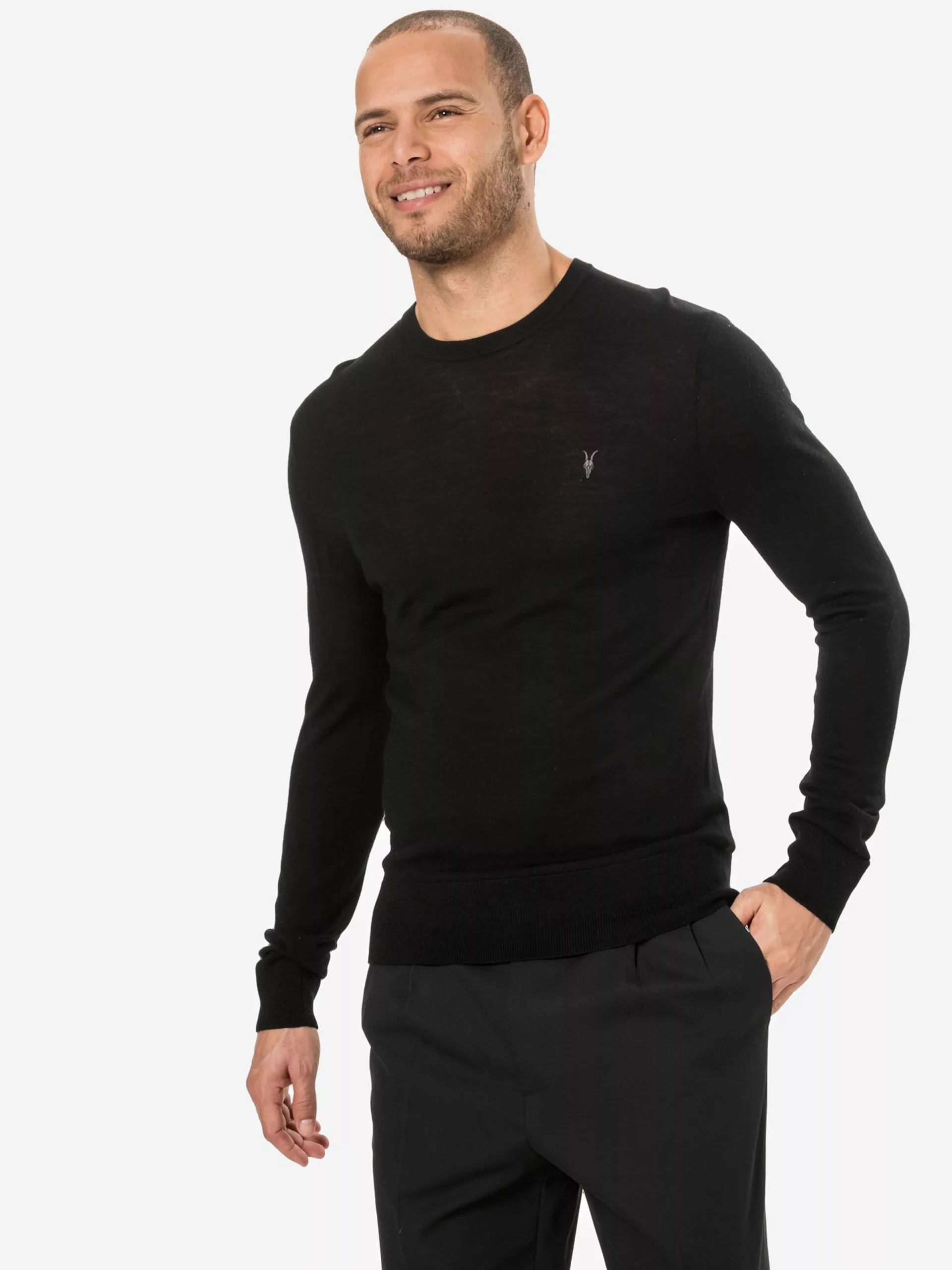 AllSaints Pulls à Col Rond Pull-over Homme Noir 5 AllSaints Pulls à Col Rond Pull-over Homme Noir – Image 3