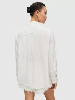 AllSaints Chemisiers Chemisier CARMEN Femme Blanc -AllSaints Magasin D'usine 6f54539bf8a5d55ebd420a42794b40da