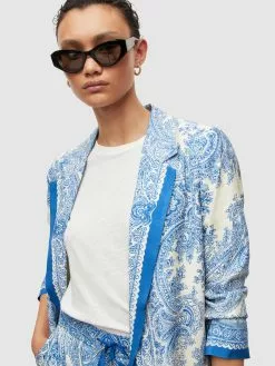 AllSaints Blazers Longs Blazer ALEIDA RAFAELA Femme Bleu / Bleu Ciel -AllSaints Magasin D'usine 70c541513564c46117c5807c760f89e1