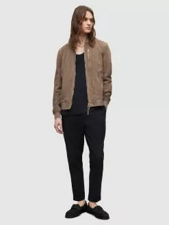 AllSaints Vestes En Cuir Veste Mi-saison Kemble Homme Marron -AllSaints Magasin D'usine 7110c958ea32215d0ad6105bd65f8110