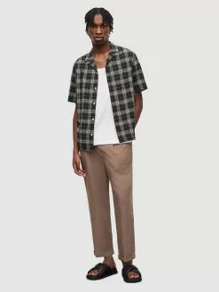 AllSaints Pantalons En Toile Loosefit Pantalon à Pince ENVIRA Homme Marron -AllSaints Magasin D'usine 71798cc861a564fde03e5f8a8306158d
